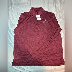Oxford Men's Burgundy Quarter-Zip Pullover